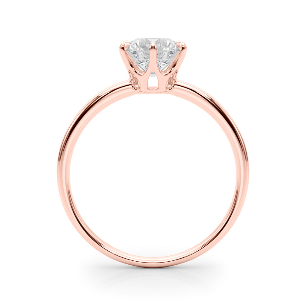 Reigna Round Diamond Solitaire Engagement Ring-VIRABYANI